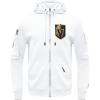 Pro Standard Mens NHL Classic Chenille Full Zip Hoodie(White)