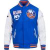 Pro Standard Mens NHL Retro Classics Varsity Jacket(Royal/Orange/Royal)