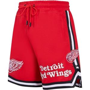 Mens NHL Classic Chenille Athletic Short(Red/Black)