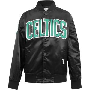 Pro Standard Big Kids NBA Classic Chenille Satin Jacket(Black)