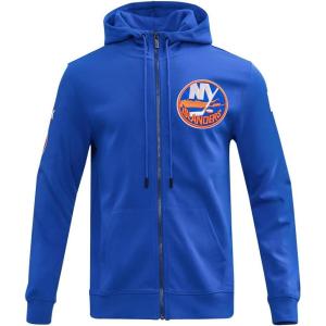 Pro Standard Mens NHL Classic Chenille Full Zip Hoodie(Royal Blue)