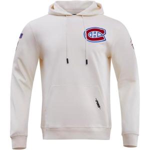 Pro Standard Mens NHL Classic Chenille Pull Over Hoodie(Eggshell)