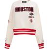 Pro Standard NBA womens Womens Nba Retro Classics Brushed Back French Terry Crewneck Sweatshirt(Eggshell/ Red)