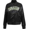 Pro Standard Womens NBA Classic Chenille Satin Jacket(Black)