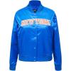 Pro Standard Womens NBA Classic Chenille Satin Jacket(Royal Blue)