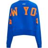 Pro Standard Womens NBA Wingspan Brushed Back French Terry Crewneck Sweatshirt(Royal Blue)