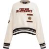 Pro Standard NHL womens Womens Nhl Retro Classics Brushed Back French Terry Crewneck Sweatshirt(Eggshell/ Black)