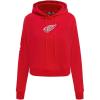 Pro Standard Womens NHL Classic Chenille Cropped Pullover Hoodie(Red)