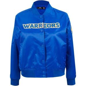 Pro Standard Womens NBA Classic Chenille Satin Jacket(Royal Blue)