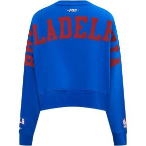 Pro Standard Womens NBA Wingspan Brushed Back French Terry Crewneck Sweatshirt(Royal Blue)