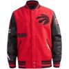 Pro Standard Mens NBA Old English Varsity Jacket(Red/Black)