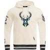 Pro Standard Mens NBA Retro Classics Pull Over Hoodie(Eggshell/ Black)