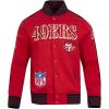Pro Standard Mens NFL Pro Game Day Jacket Double Knit Jacket(Red/Black/White)