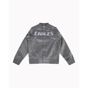 Pro Standard Big Boys NFL Classic Chenille Satin Jacket(Gray)