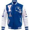 Pro Standard Mens NFL Mash Up Varsity Jacket(Blue)