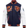 Pro Standard Mens NFL Best Of Varsity Jacket(Midnight Navy/Orange/Midnight Navy)