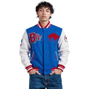 Pro Standard Mens NFL Best Of Varsity Jacket(Royal Blue/Red)