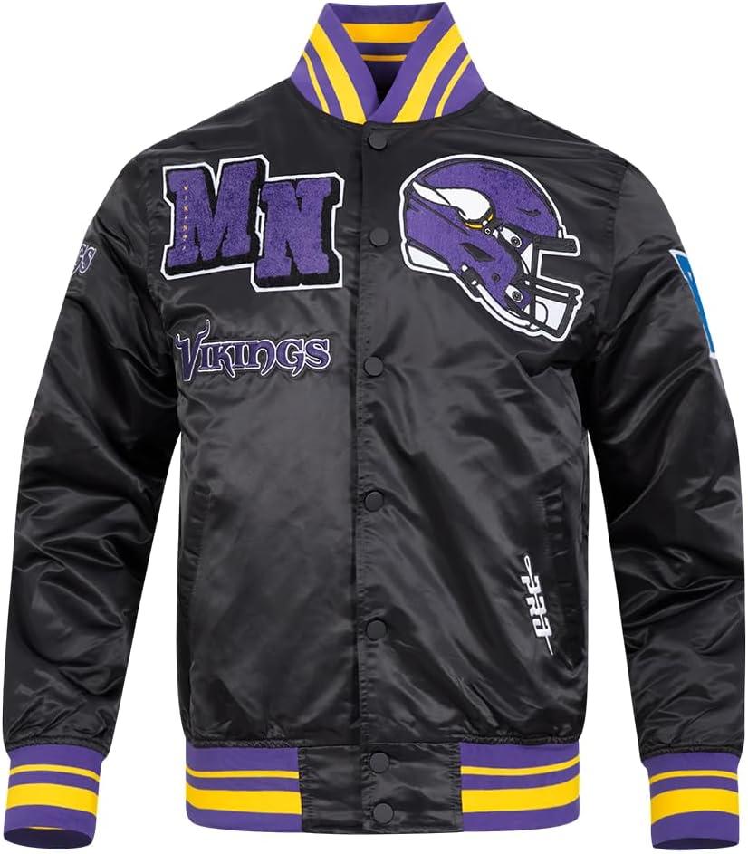 image:imagePro Standard Mens NFL Mash Up Satin JacketBlack