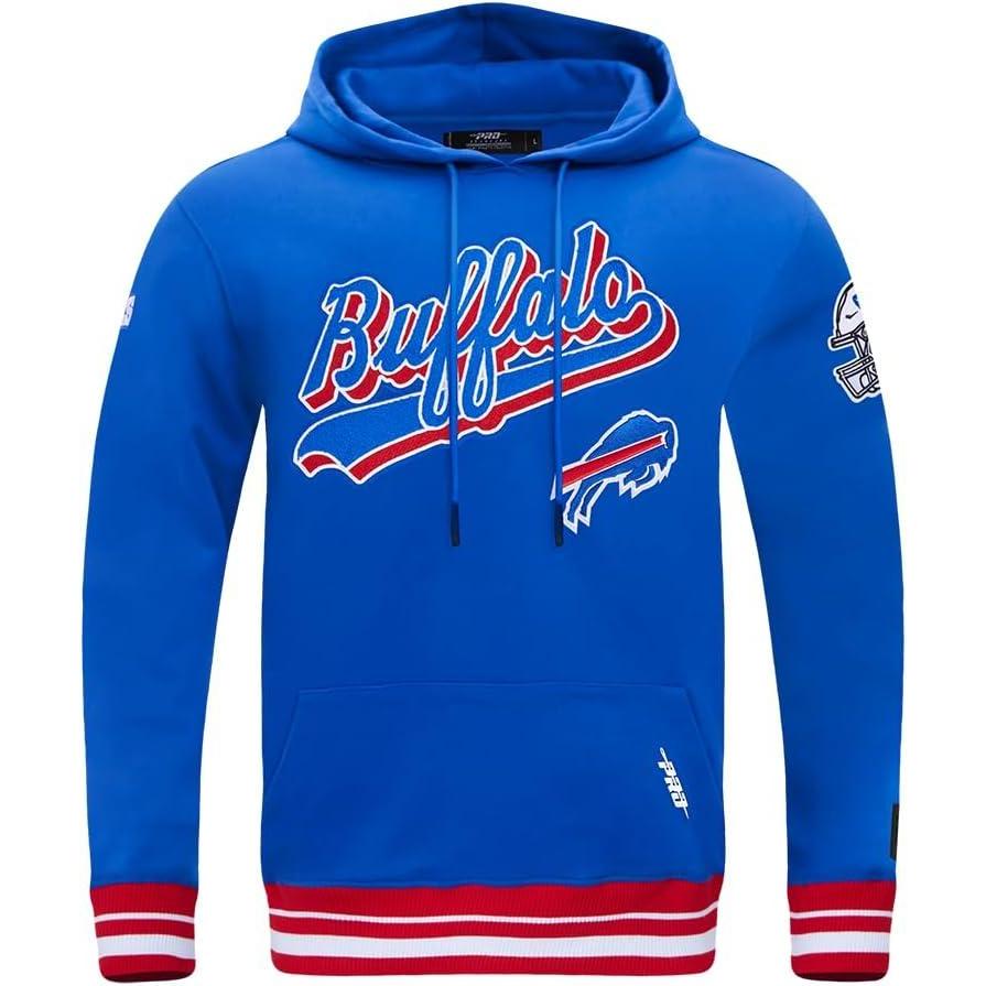 image:imagePro Standard Mens NFL Script Tail Brushed Back French Terry Pull Over HoodieBlue