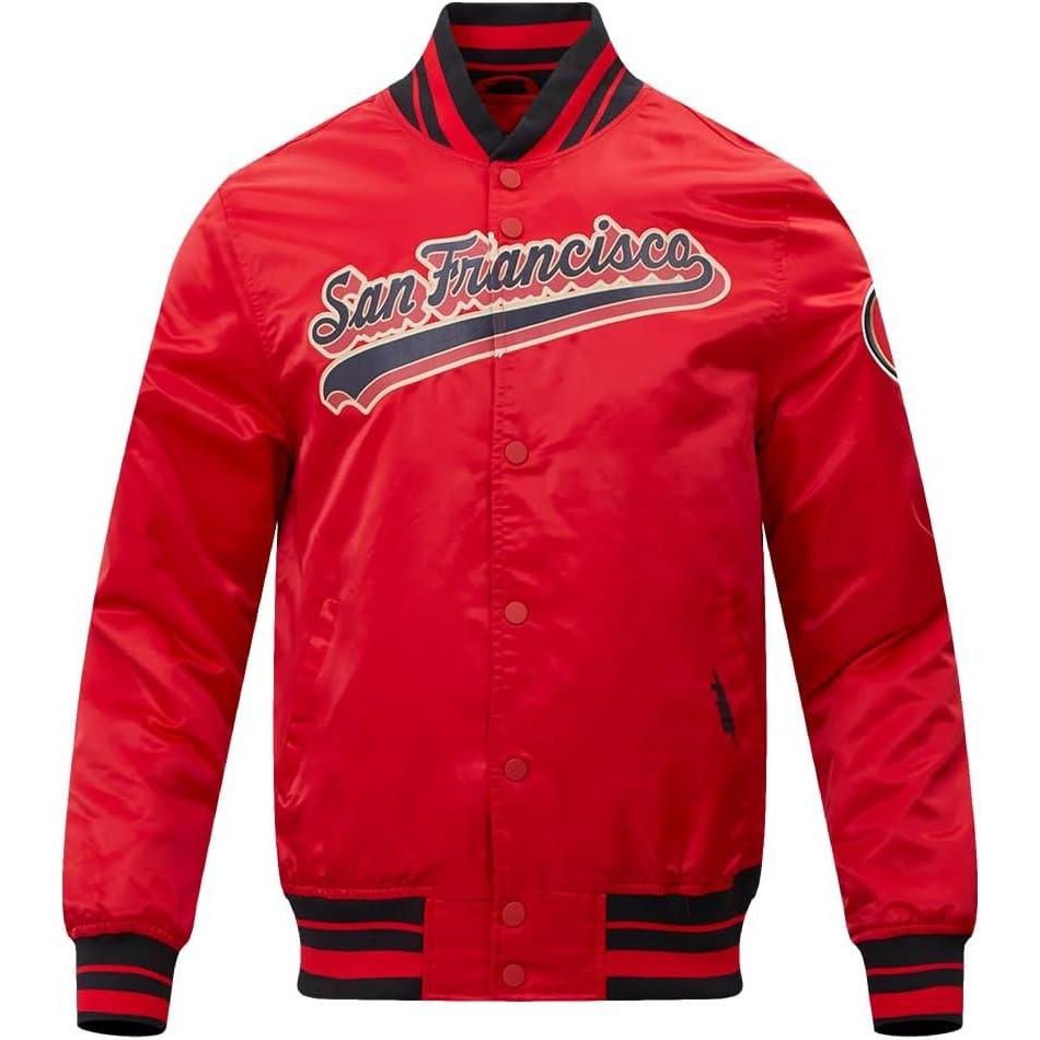 image:imagePro Standard Mens NFL Script Tail Satin JacketRed