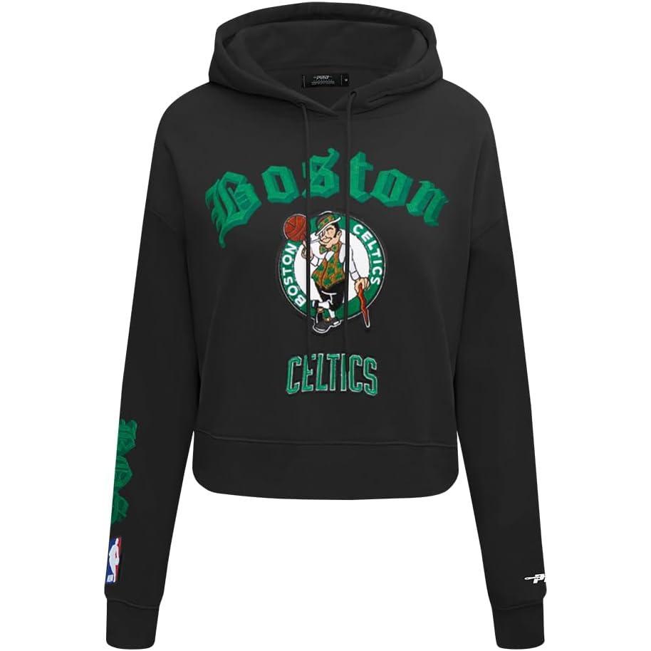 image:imagePro Standard Womens NBA Old English Cropped Pullover HoodieBlack