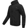 Pro Standard Mens NFL Classic Triple Black Cotton Double Knit Full Zip Hoodie(Triple Black)