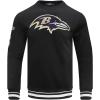Pro Standard Mens NFL Mash Up Brushed Back French Terry Crewneck Sweatshirt(Black)