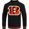 Pro Standard Mens NFL Mash Up Brushed Back French Terry Crewneck Sweatshirt(Black)