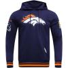 Pro Standard Mens NFL Mash Up Brushed Back French Terry Pull Over Hoodie(Blue)
