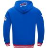 Pro Standard Mens NFL Script Tail Brushed Back French Terry Pull Over Hoodie(Blue)