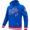 Pro Standard Mens NFL Script Tail Brushed Back French Terry Pull Over Hoodie(Blue)
