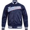 Pro Standard Mens NFL Script Tail Satin Jacket(Blue)