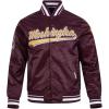 Pro Standard Mens NFL Script Tail Satin Jacket(Red)