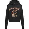 Pro Standard Womens NBA Old English Cropped Pullover Hoodie(Black)