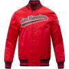 Pro Standard Mens NFL Script Tail Satin Jacket(Red)