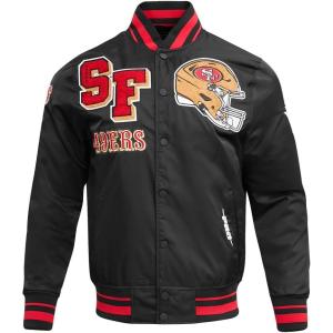 Pro Standard Mens NFL Mash Up Satin Jacket(Black)