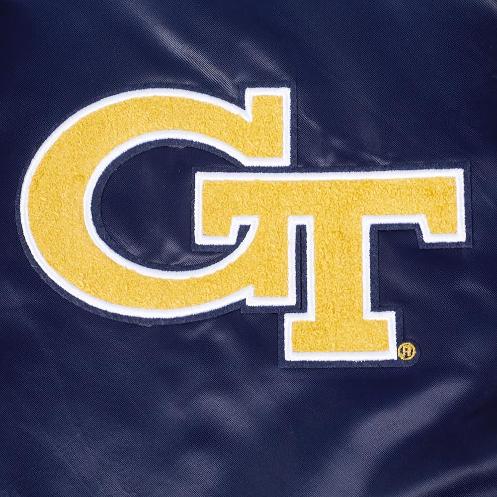 image:imagePro Standard NCAA mens Mens College Classic Chenille Satin JacketMidnight Navy
