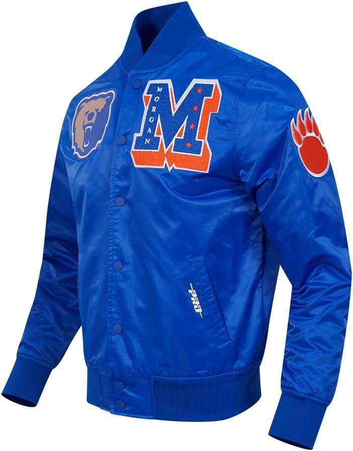image:imagePro Standard NCAA mens Mens College Classic Chenille Satin JacketRoyal Blue