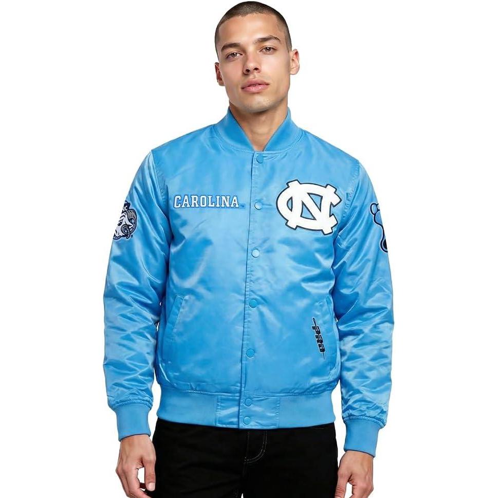 image:imagePro Standard NCAA mens Mens College Classic Chenille Satin JacketUniversity Blue