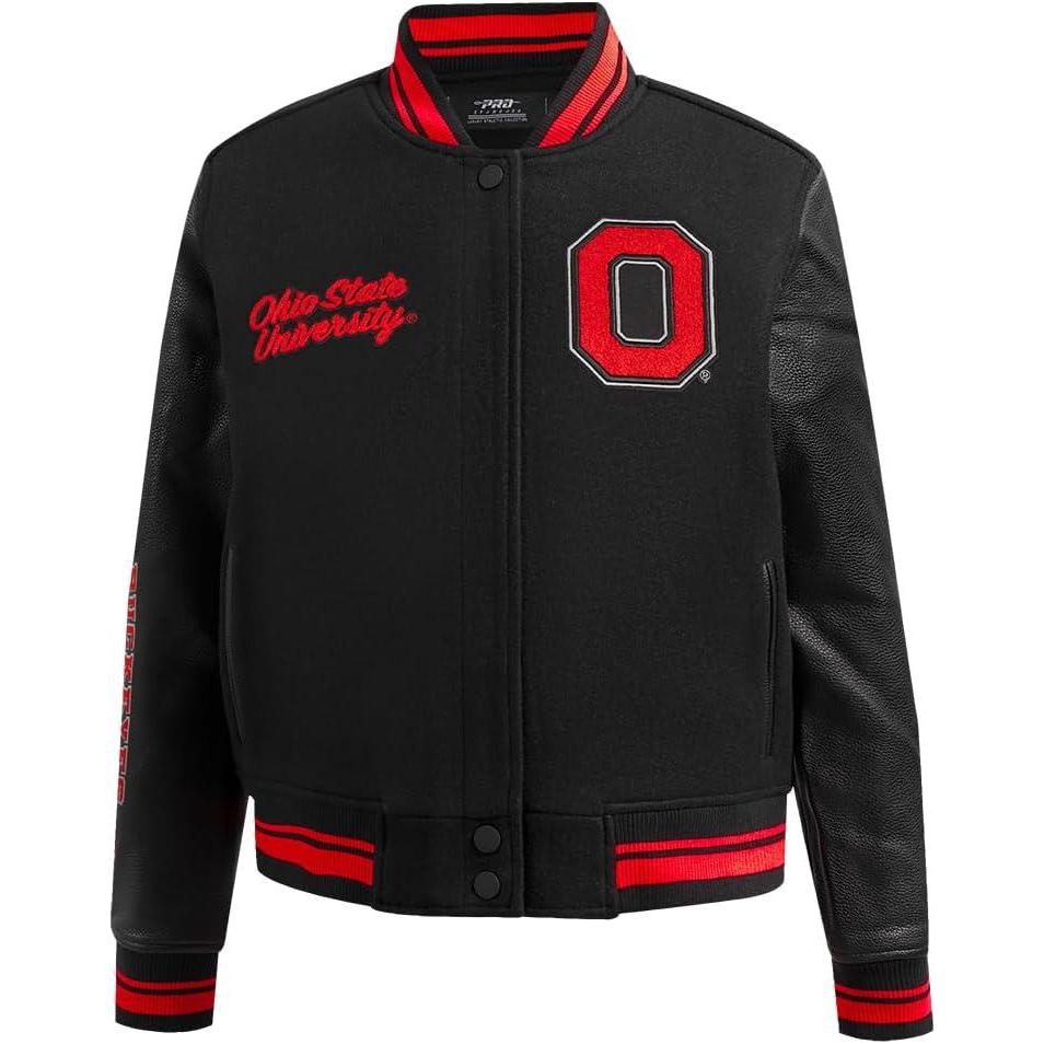 image:imagePro Standard Womens College Classic Essentials Varsity JacketBlackRedBlack