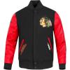 Pro Standard Mens NHL Classic Varsity Jacket(Black/Red)