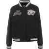 Pro Standard Womens College Classic Essentials Varsity Jacket(Black)