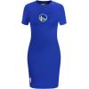 Womens NBA Classic Chenille Cotton Body Con Dress(Royal Blue)