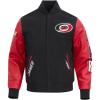 Pro Standard Mens NHL Classic Varsity Jacket(Black/Red)