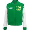 Pro Standard Womens College Classic Essentials Varsity Jacket(Kelly Green/ White)