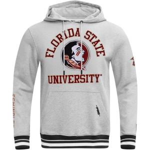 Pro Standard Mens College Classic Chenille Pull Over Hoodie(Heather Gray/Black)