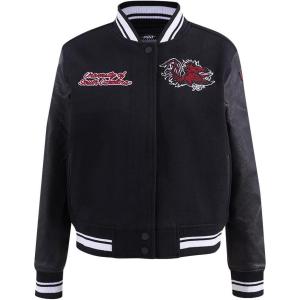 Pro Standard Womens College Classic Essentials Varsity Jacket(Black)