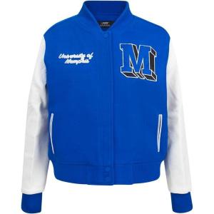 Pro Standard Womens College Classic Essentials Varsity Jacket(Royal Blue/White)