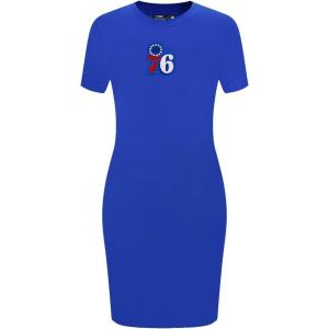 Womens NBA Classic Chenille Cotton Body Con Dress(Royal Blue)