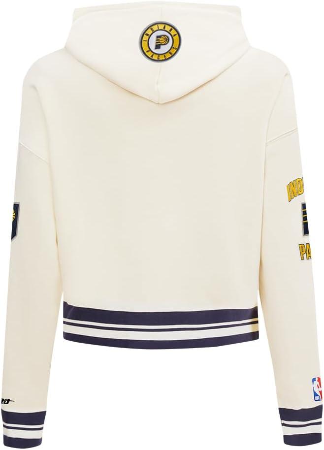 image:imagePro Standard Womens NBA Retro Classics Brushed Back French Terry Cropped Pullover HoodieEggshell Midnight Navy